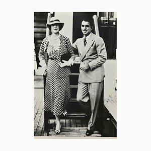 Unknown, Lady Astor with Boxer Enzo Fioramente, Vintage Black and White Photograph, 1960s