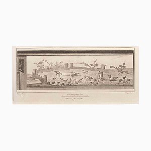 Luigi Aloja, Paesaggio con animali, Acquaforte, XVIII secolo