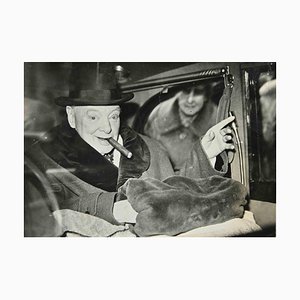 Sconosciuto, Winston Churchill, Fotografia vintage in bianco e nero, anni '60