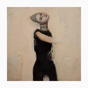 Michele Mikesell, Mis en Scene, óleo sobre lienzo, 2021