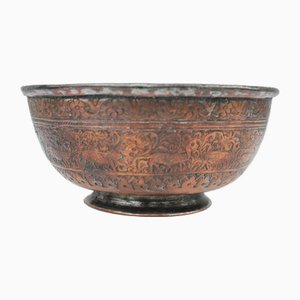 Engraved Tinned Copper Bowl