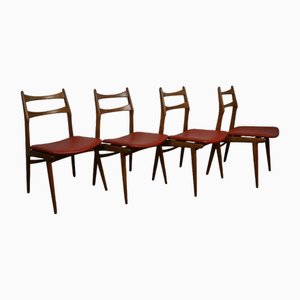 Danish Modern Teak Chairs, 1960s, Set of 4