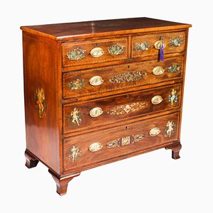 18th Century George III Sheraton Painted Chest Drawers