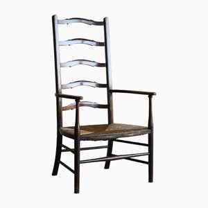 Arts & Crafts Ladderback Beech Carver Chair