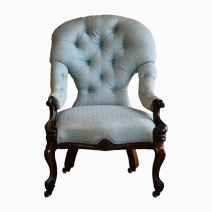 Victorian Upholstered Rosewood Armchair