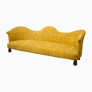 Early 20th Century English Scalloped Back Sofa