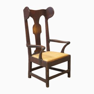18th Century Oak Winged Lambing Chair