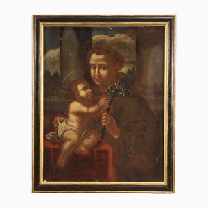 Italienischer Künstler, Heiliger Antonius von Padua, 1650, Öl auf Leinwand