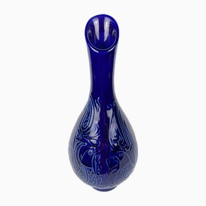 Blue Ceramic Vase by Mari Simmulson