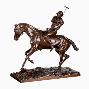 Joseph Cuvelier, giocatore di polo, 1870, bronzo