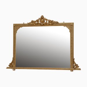 Specchio vittoriano in legno dorato, fine XIX secolo