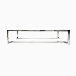 Chromed Steel Coffee Table by Maison Jansen, 1970s