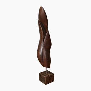 Escultura moderna orgánica grande de madera, Dinamarca, 1965