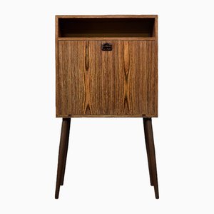 Danish Modern Rosewood Cabinet with Bar and Mirror, 1960s