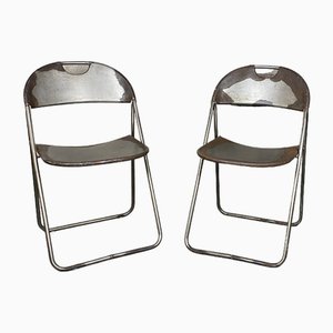 Industrial Folding Chairs, Set of 2