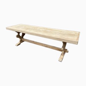 Large French Natural Wood Monastery Table