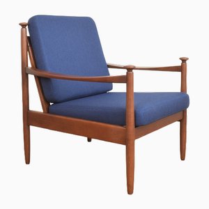 Danish Upholstered Beech Armchair, 1960s