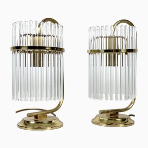 Italian Brass Table Lamps by Sciolari, Italy, 1970s, Set of 2