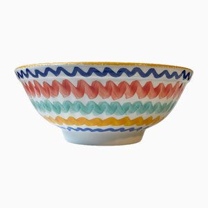 Italian Hand-Painted Ceramic Bowl by S. R. L. Primula, 1970s