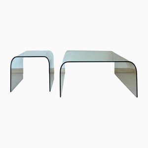 Waterfall Coffee Tables by Angelo Cortesi for Fiam, Italy, 1980s, Set of 2