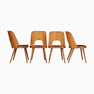 Beech Dining Chairs attributed to Oswald Haerdtl, 1950s, Set of 4