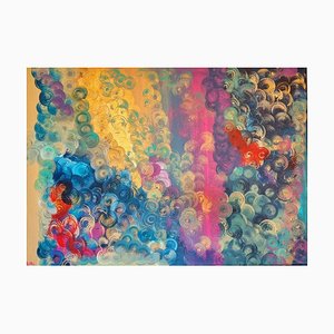 Lillo Sauto, L'oceano abbracciava le stelle, Acrylic on Canvas, 2022
