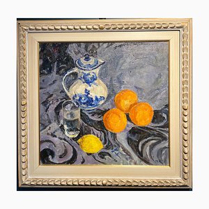 Maya Kopitzeva, Still Life with Lemon and Oranges, Oil, 1990s