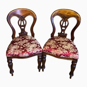 Victorian Dining Chairs with Balloon Back