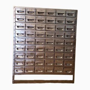 Copy of Stripped Metal 54-Drawer Filing Cabinet
