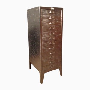 Industrial Metal 12-Drawer Filing Cabinet