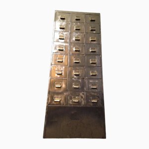Industrial Metal 24-Drawer Filing Cabinet