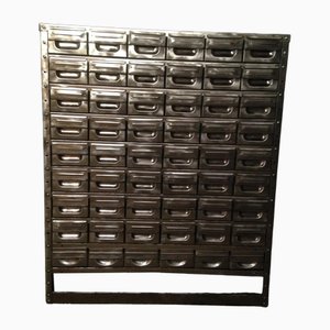 Industrial Metal 54-Drawer Filing Cabinet
