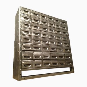 Industrial Metal 48-Drawer Filing Cabinet