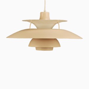 Vintage Ph5 Cappuccino Colored Pendant Lamp from Louis Poulsen, Denmark