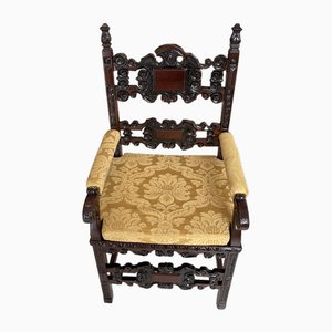 Antique Baroque Hunting Armchair