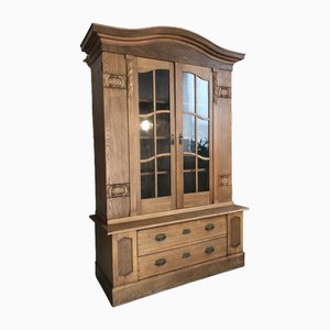 Art Nouveau Pine & Oak Cabinet