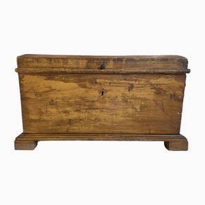 Vintage Peasant Chest with Iron Handles