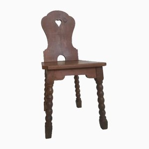 Rustikaler Vintage Stuhl aus Kiefernholz