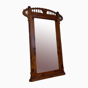 Espejo de pared con marco de pino