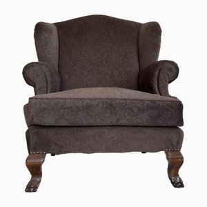Brauner Vintage Kamin Sessel