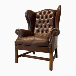 Vintage Brown Leather Armchair