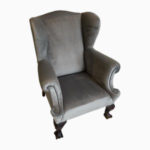 Vintage Fireside Grey Armchair