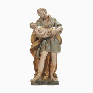 After Angelo Gabriello Piò, St. Joseph with Child, 1700s, Terracotta