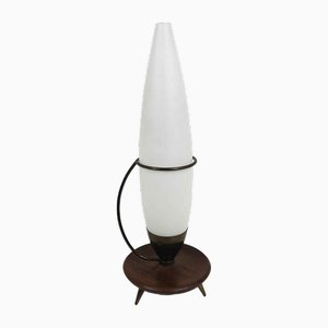 Mid-Century Opaline Table Lamp attributed to Philips, 1960s