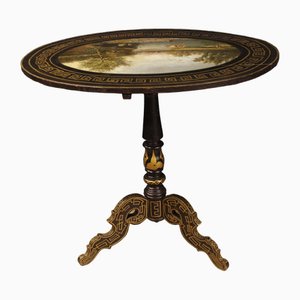 20th Century English Lacquered and Painted Side Table, 1920s