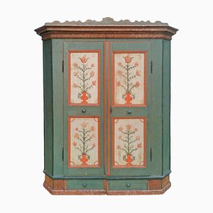 Tyrolese Green Cabinet with Floral Decorations, 1782
