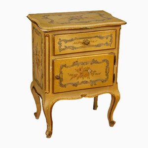 Venetian Lacquered, Painted and Gilded Nightstand, 1960s