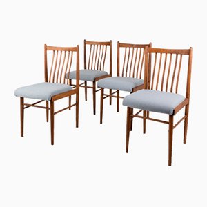 Walnut Chairs from Tatra Nabytok, 1960s, Set of 4