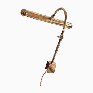 Mid-Century Italian Brass Clamp Table Lamp