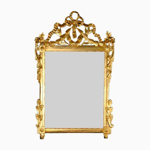 Specchio rettangolare Luigi XVI in legno dorato